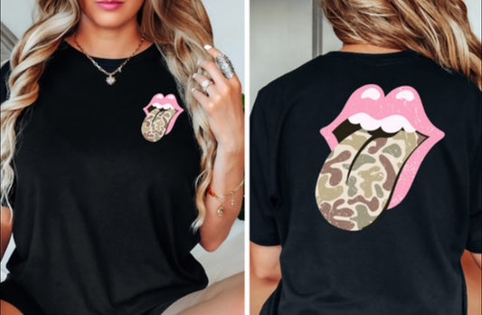 Camo Tongue Transfer (ADD TRANSFER TO SHIRT PURCHASE!!)